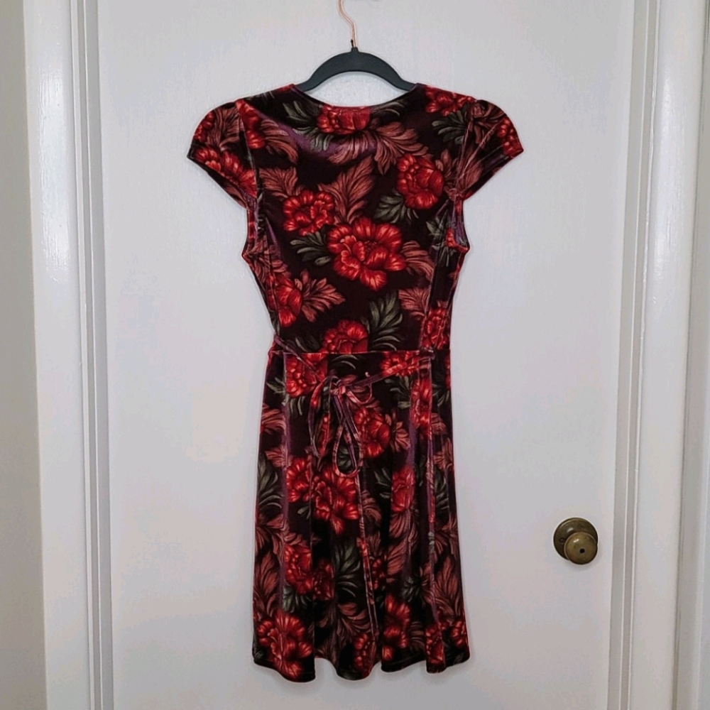 Velvet Wrap Dress - Picture 3 of 4